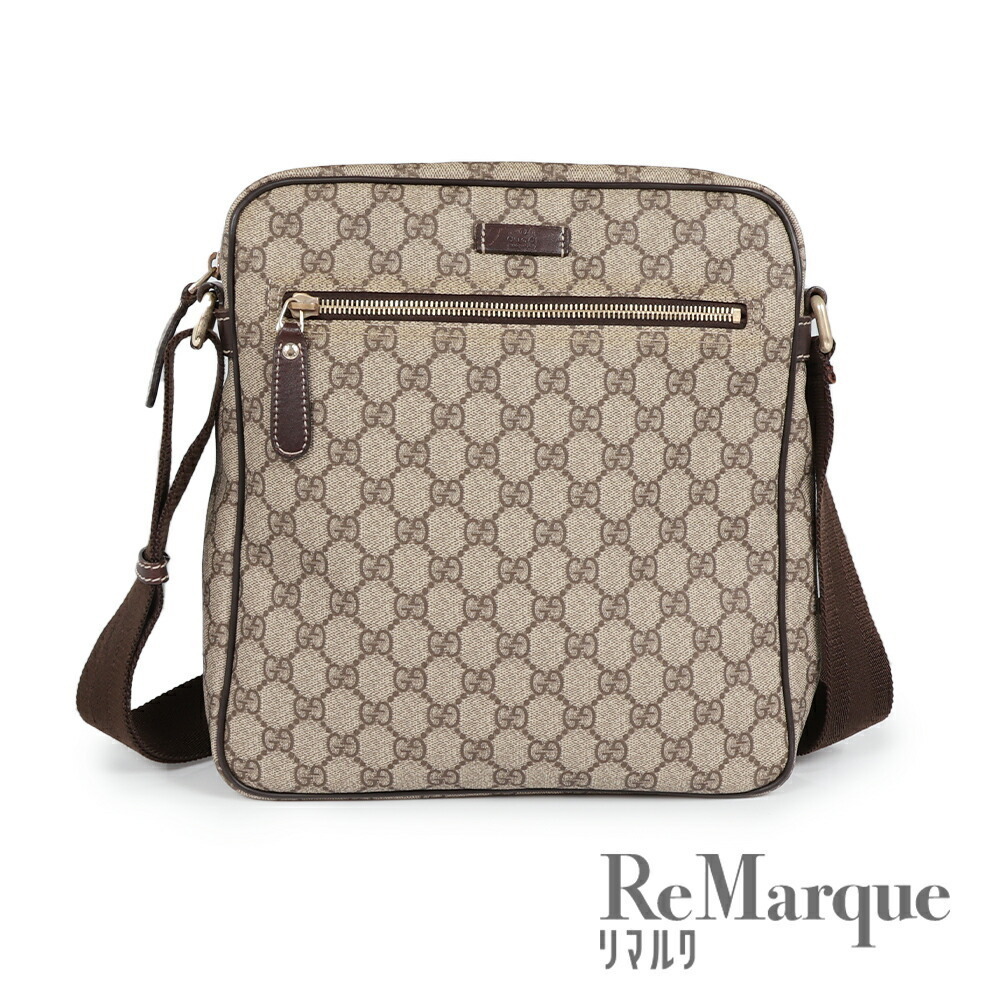GUCCI GG Plus Supreme Shoulder Bag Brown